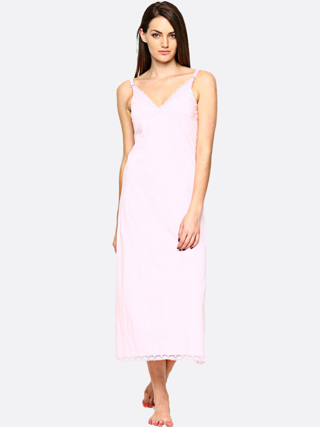 RedRose Cotton Sleeveless Full Length Maxi Nighty Slip