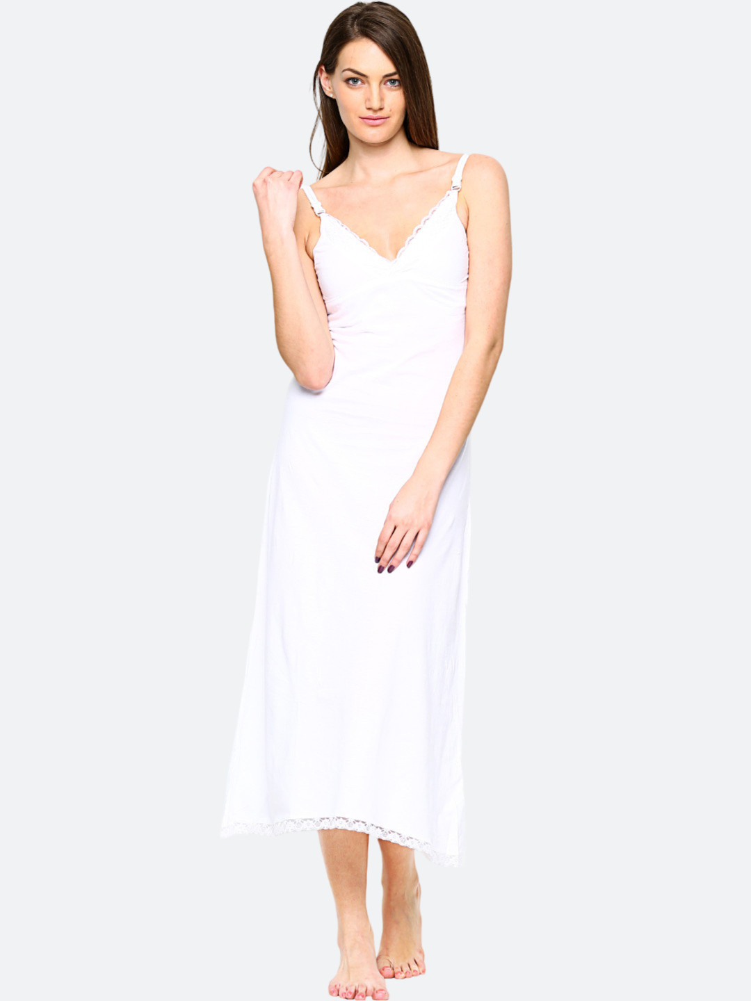 Here&Now X RedRose Cotton V Neck Longline Slip