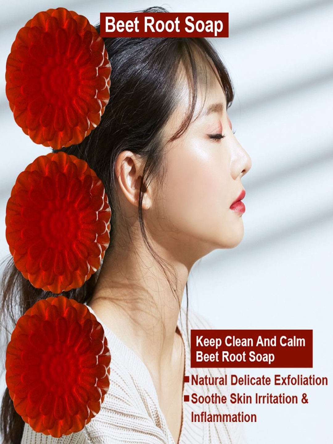 GROOVY Set Of 3 Peanut Passion Beet Root Bathing Bar- 100 g Each