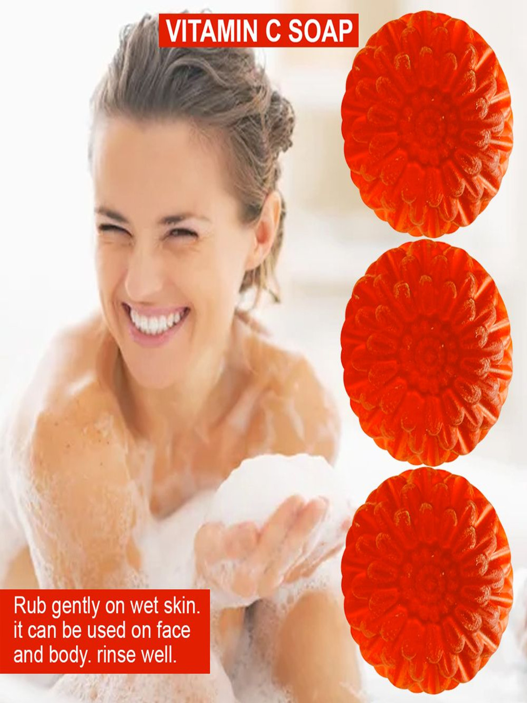 GROOVY Set Of 3 Citrus Burst Vitamin C Bath Bar - 100 g Each