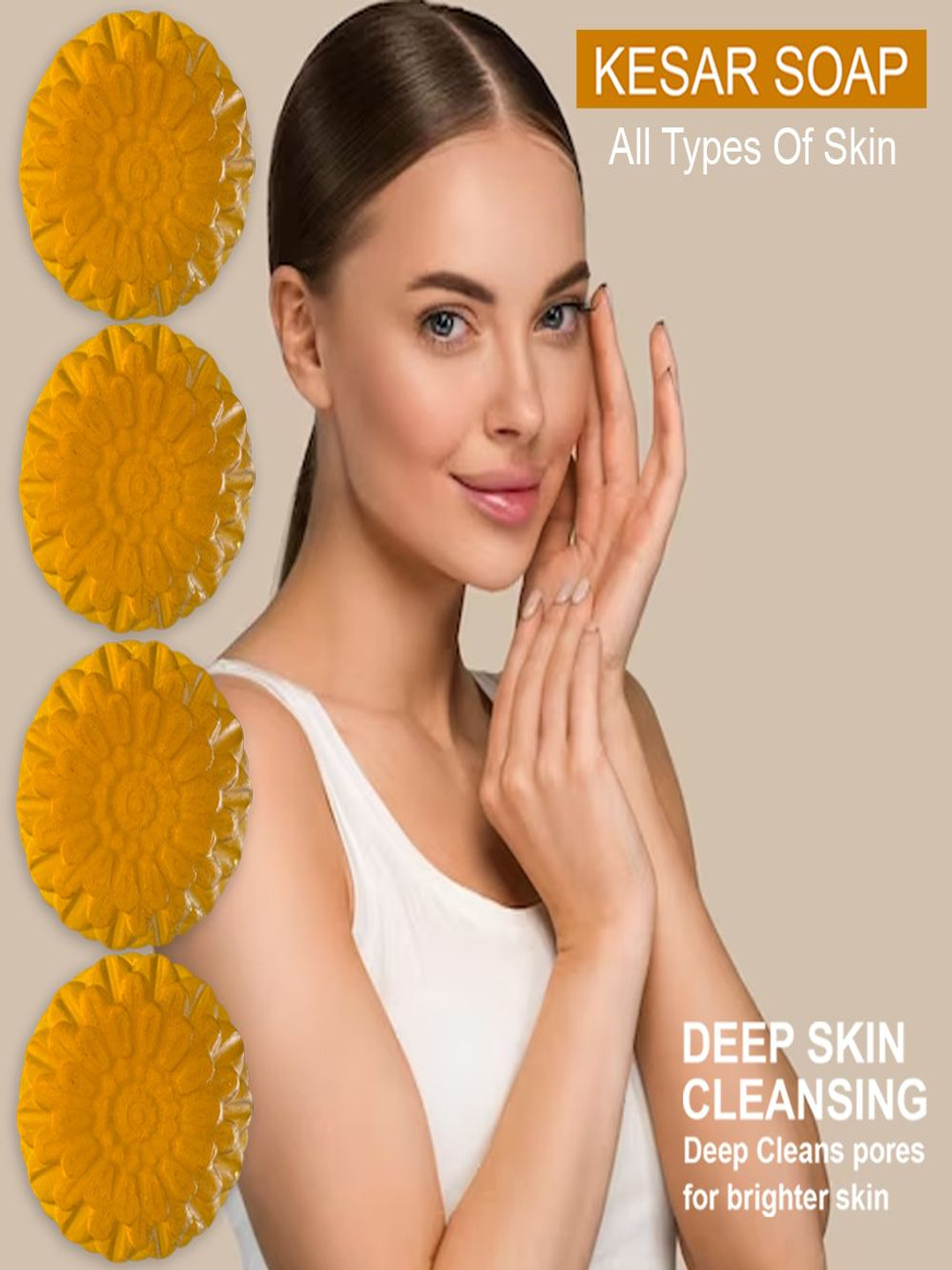 GROOVY Set Of 4 Dragonfruit Delight Kesar Bath Soap - 100 g Each