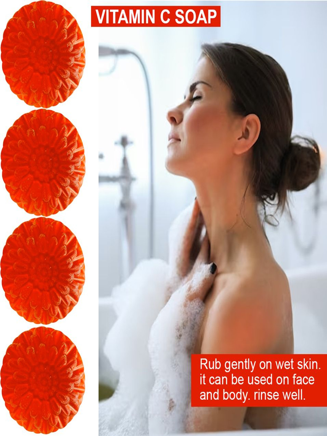 GROOVY Set Of 4 Peanut Passion Vitamin C Bath Bar - 100 g Each