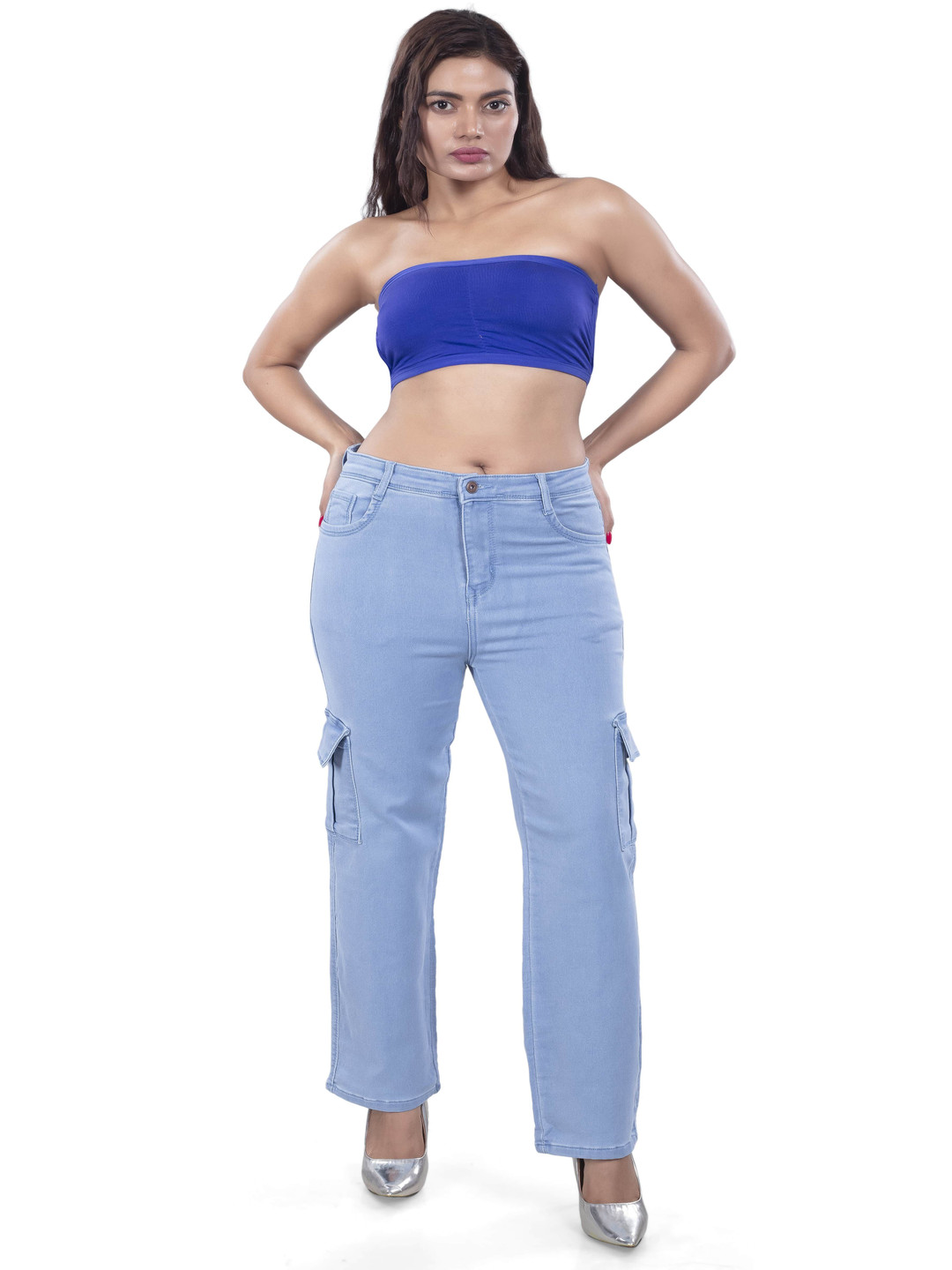 BELLE ALLE DENIM Women Straight Fit High-Rise Stretchable Jeans