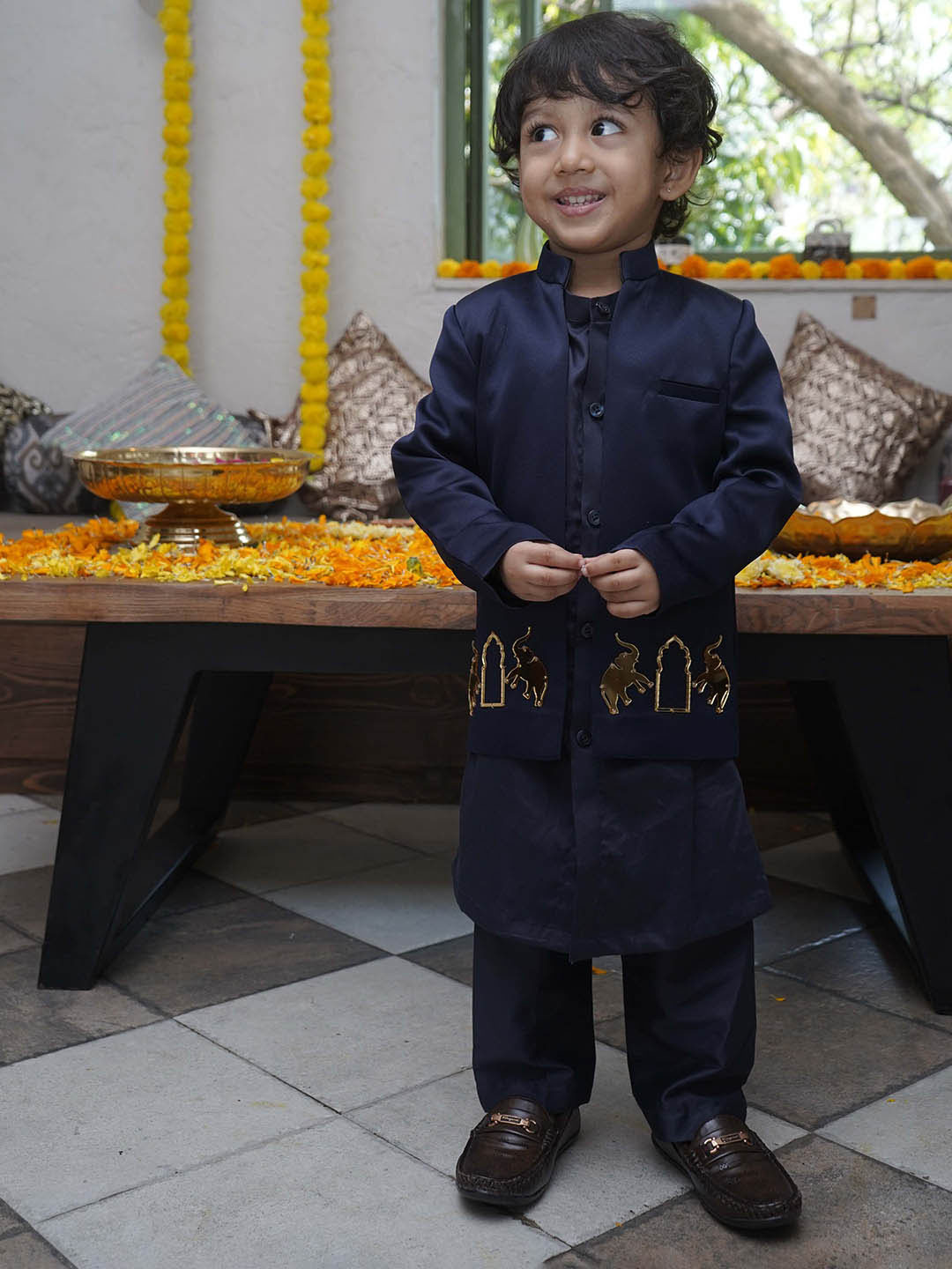 Funny Bones Clothings Boys Regular Top with Trousers