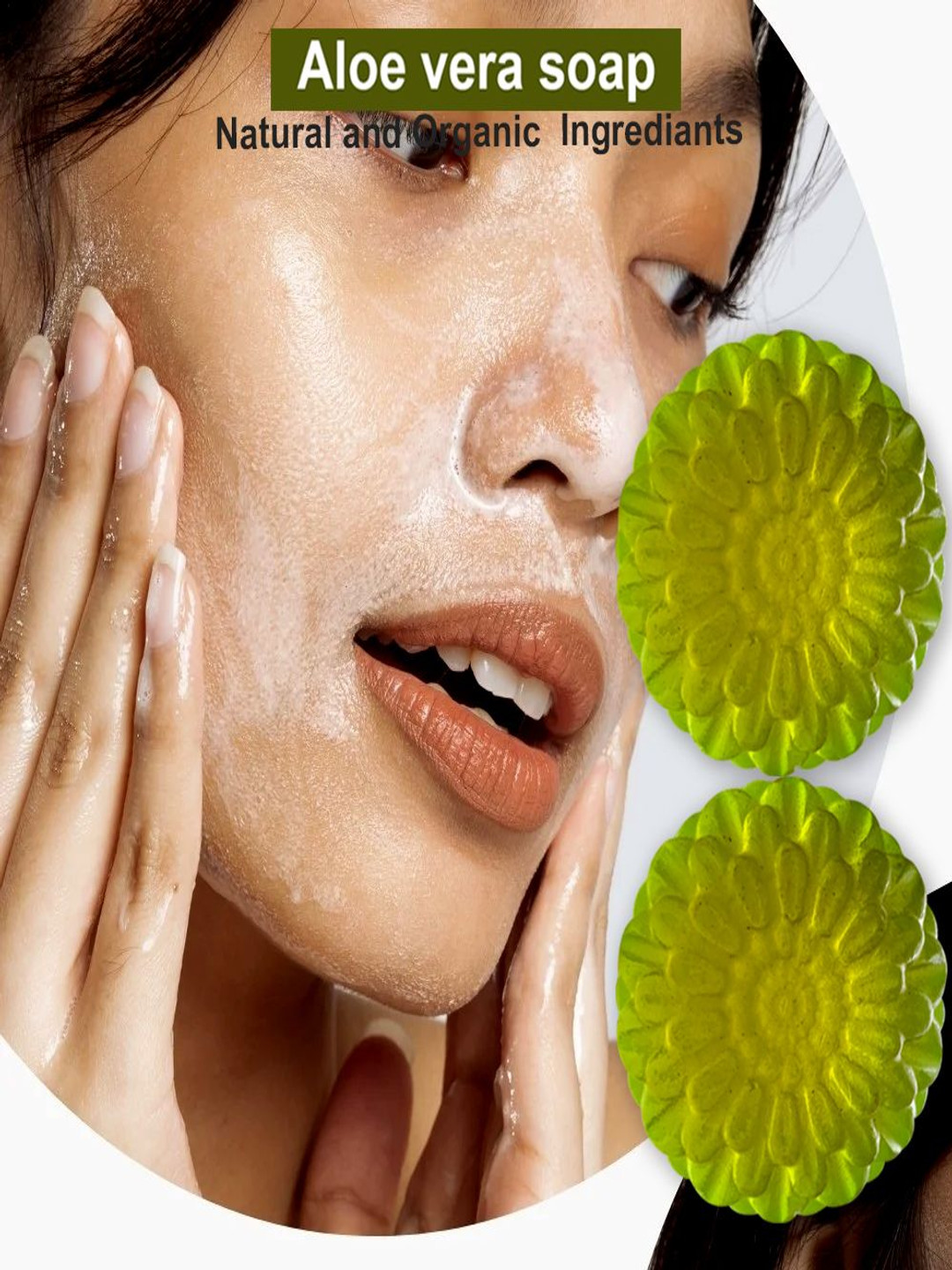 GROOVY Set Of 2 Healing Aloe Vera Soap - 100 g Each