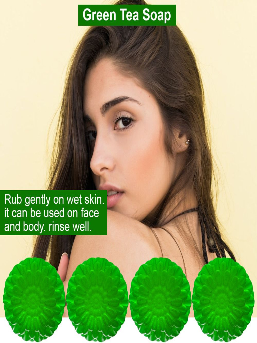 GROOVY Set Of 4 Green Tea Bathing Soap- 100 g Each