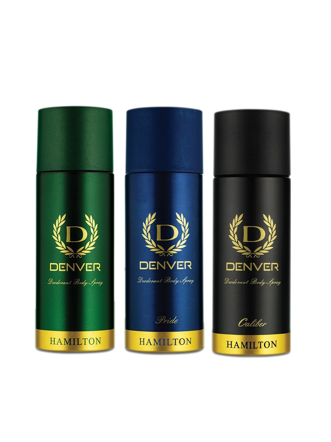 Denver Men Combo of 3 Deodorant Spray - Hamilton + Pride + Caliber - 200 ml Each