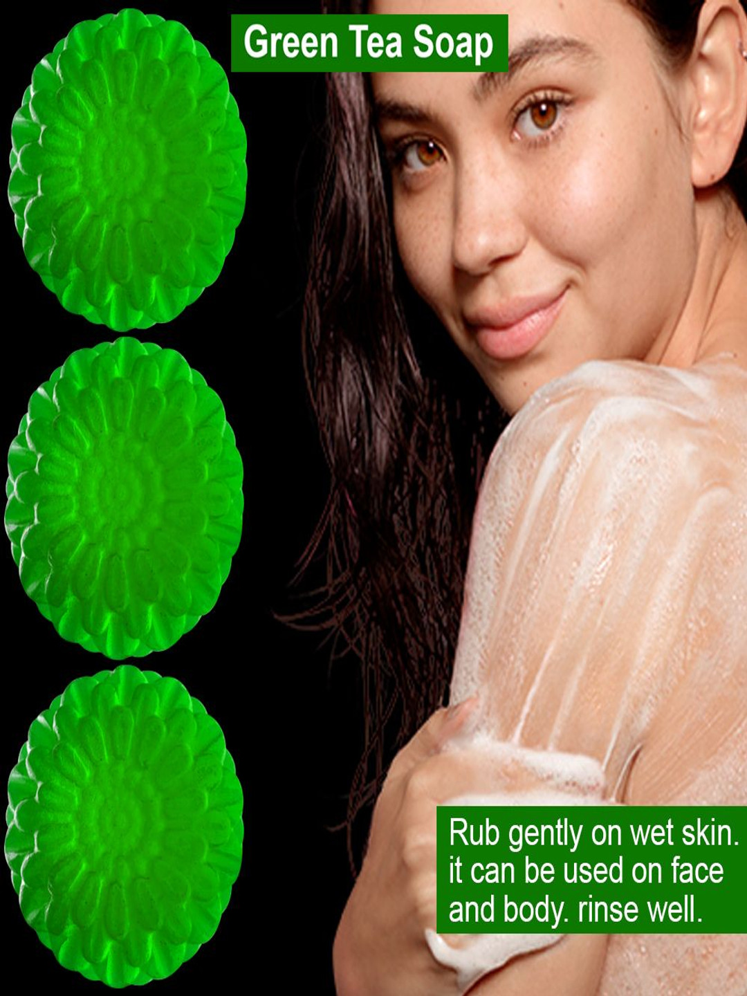 GROOVY Set Of 3 Lemon Fresh Green Tea Bath Bar - 100 g Each