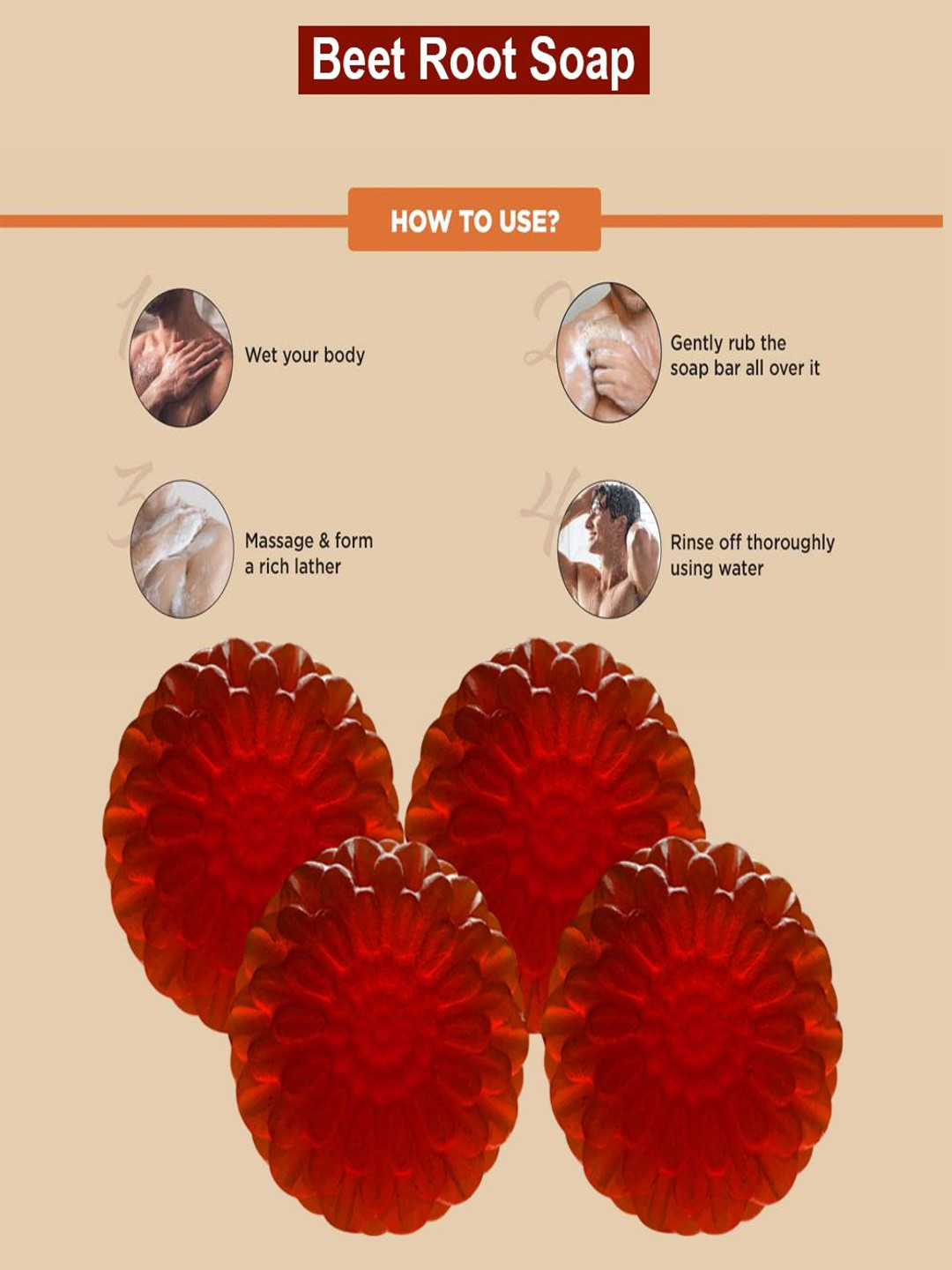 GROOVY Set Of 4 Cranberry Cleanse Beet Root Bar - 100 g Each