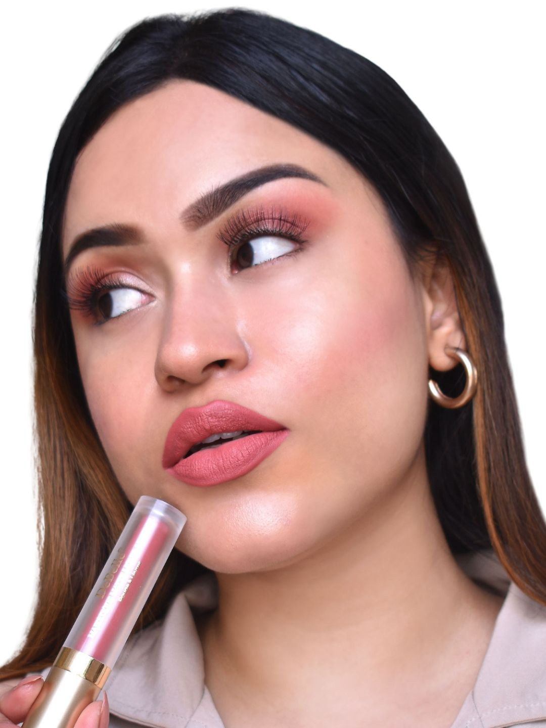 DeBelle Majestique Matte Long Lasting Liquid Lipstick 3.5 ml - Cinnamon Celine 05