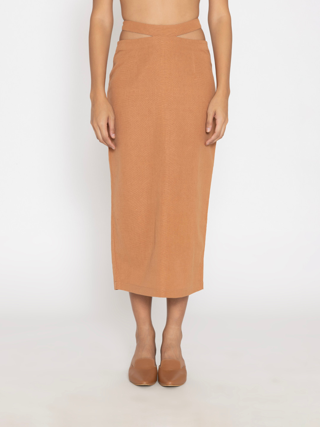 Contemponari Straight Midi Skirt