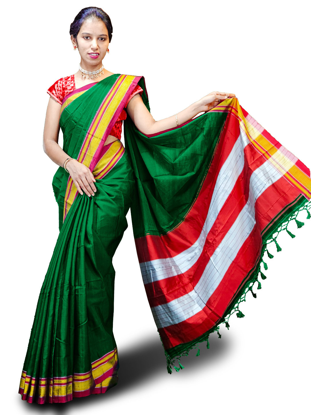 Spewim Woven Design Zari Ilkal Saree