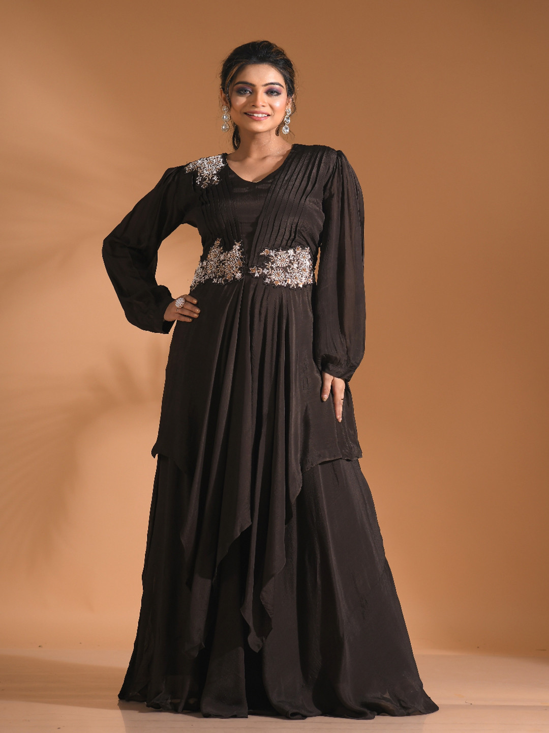 Morchari Women Embroidered Long Gown Dress