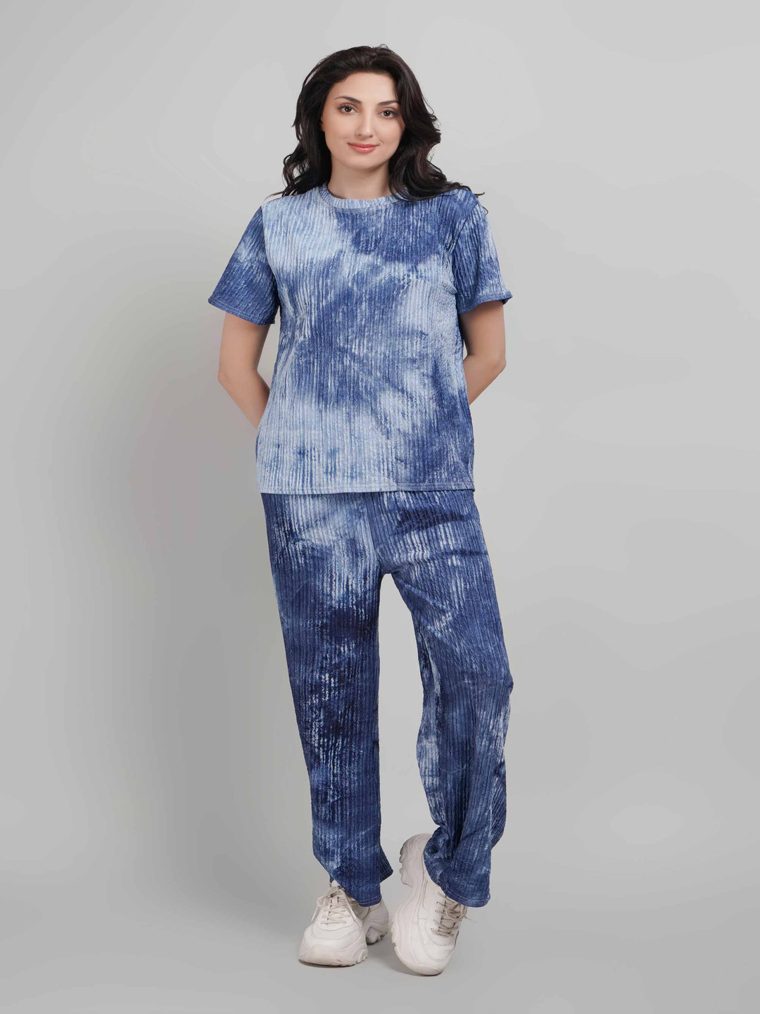Lugo Striped Round Neck Shirt with Trousers Co-Ords