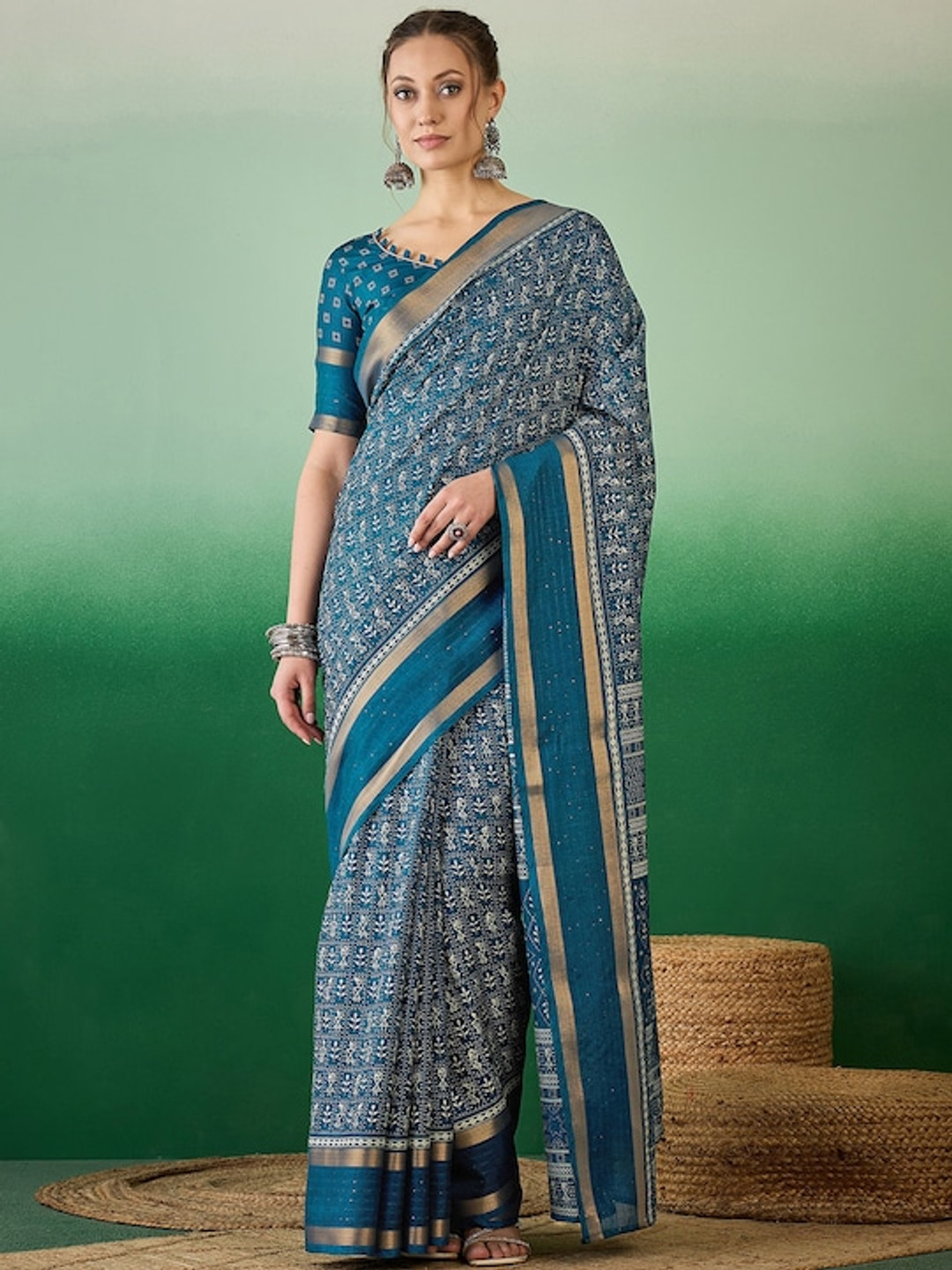 VRAGI Warli Zari Saree