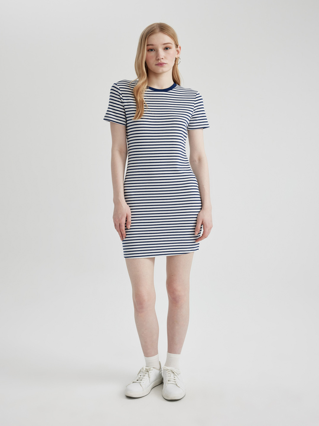 DeFacto Striped T-shirt Mini Dress