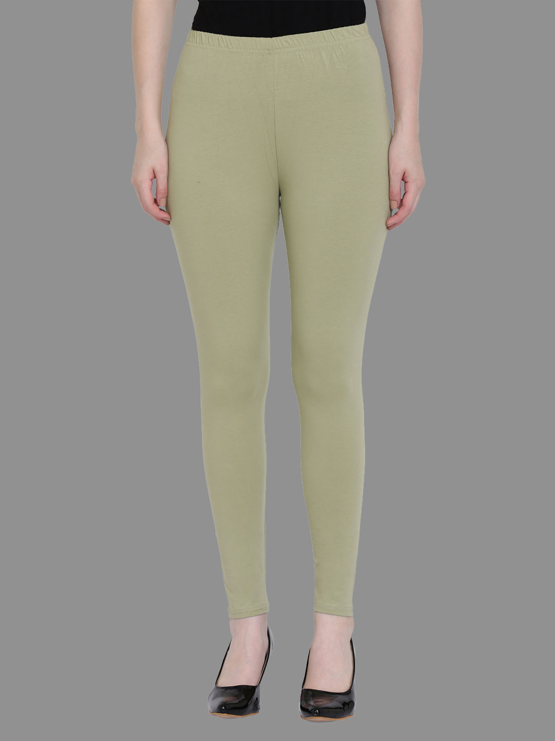 FFU Plus Size Slim-Fit Cotton Ankle-Length Leggings