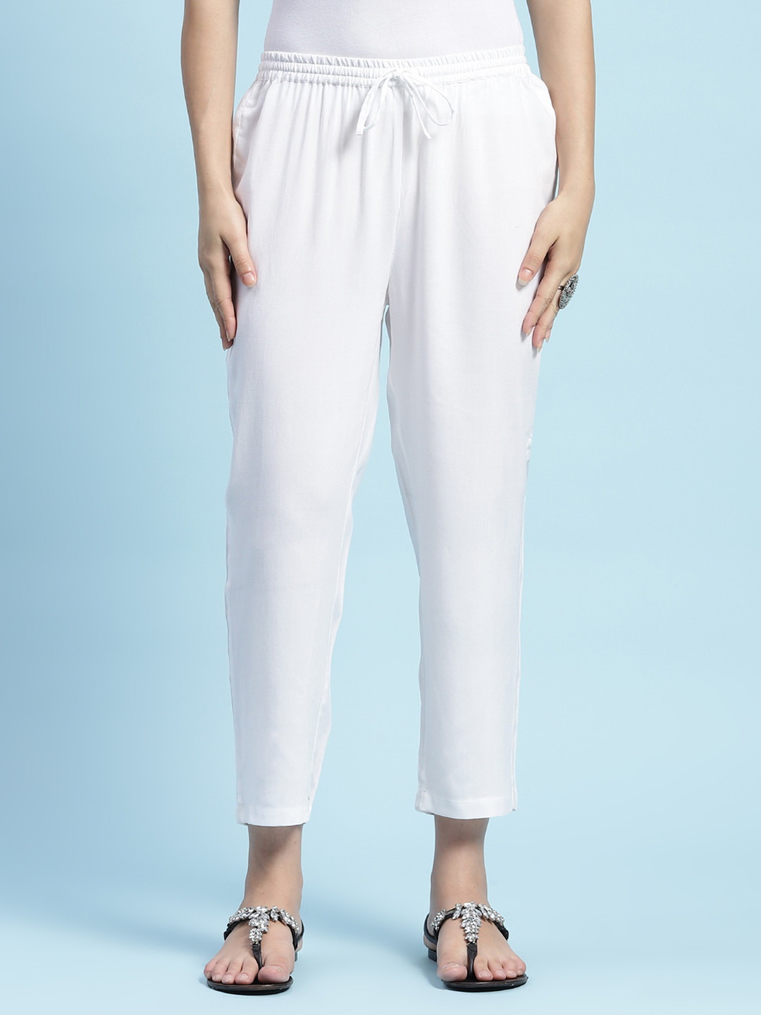 House Of Chikankari Women's Woven Cotton Pants