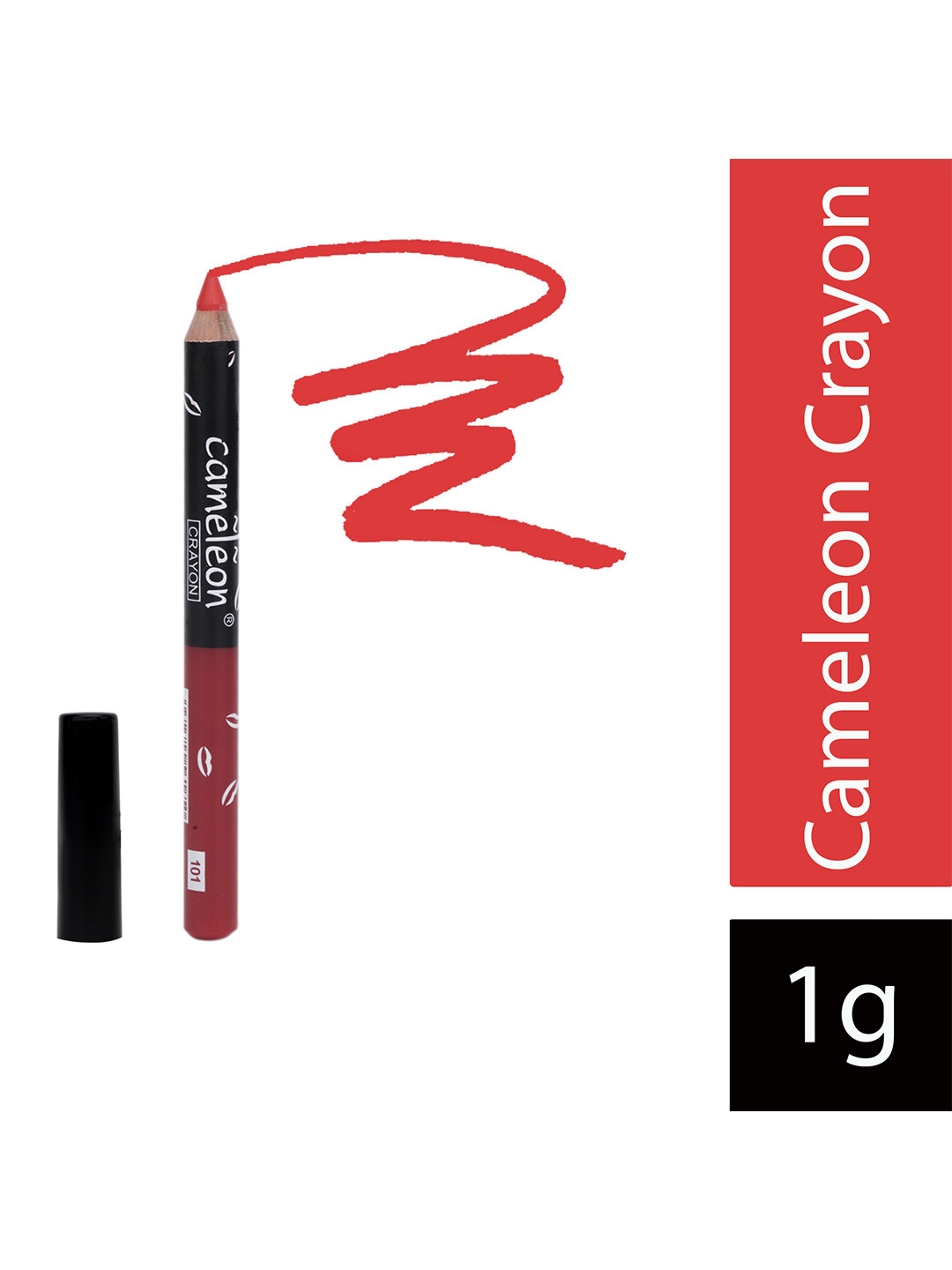 Cameleon Crayon Long Lasting Lipstick Pencil - 1 g - Red 101