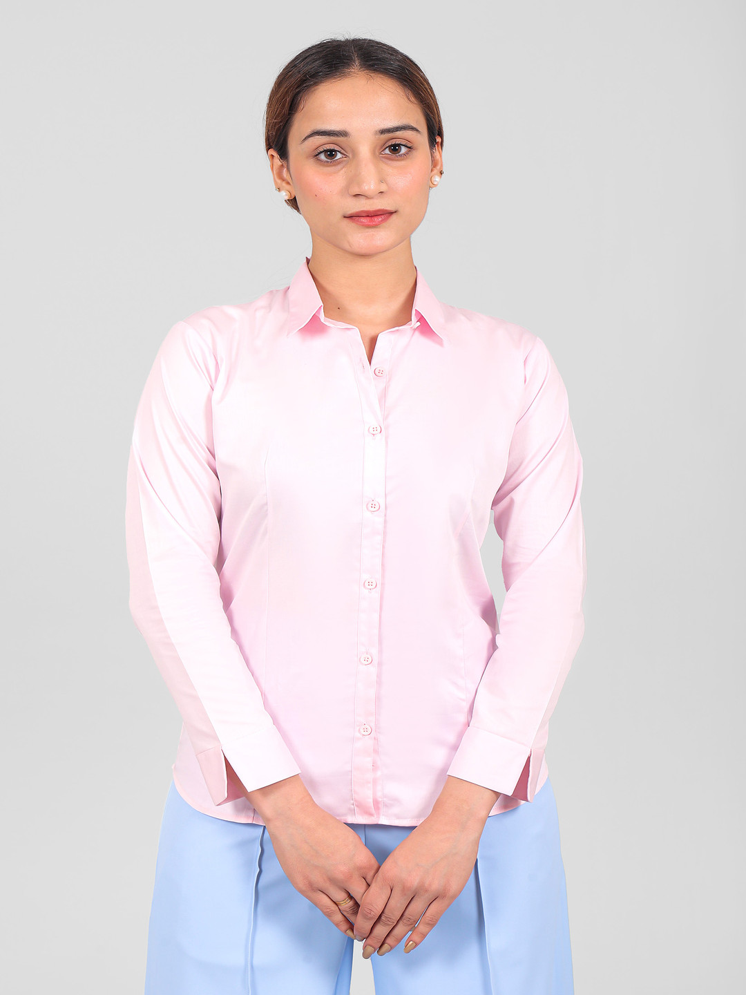 BLUEBIRD Women Classic Opaque Casual Shirt