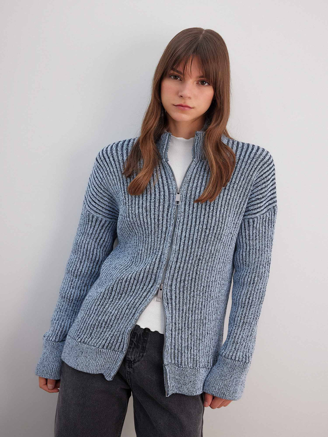 DeFacto Women Ribbed Cardigan