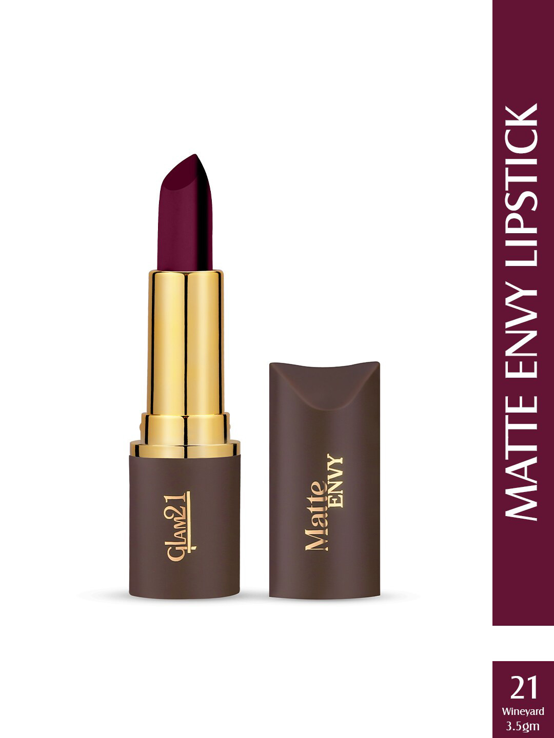 GLAM21 Matte Envy Highly Blendable Lipstick - 3.5g - Wineyard 21