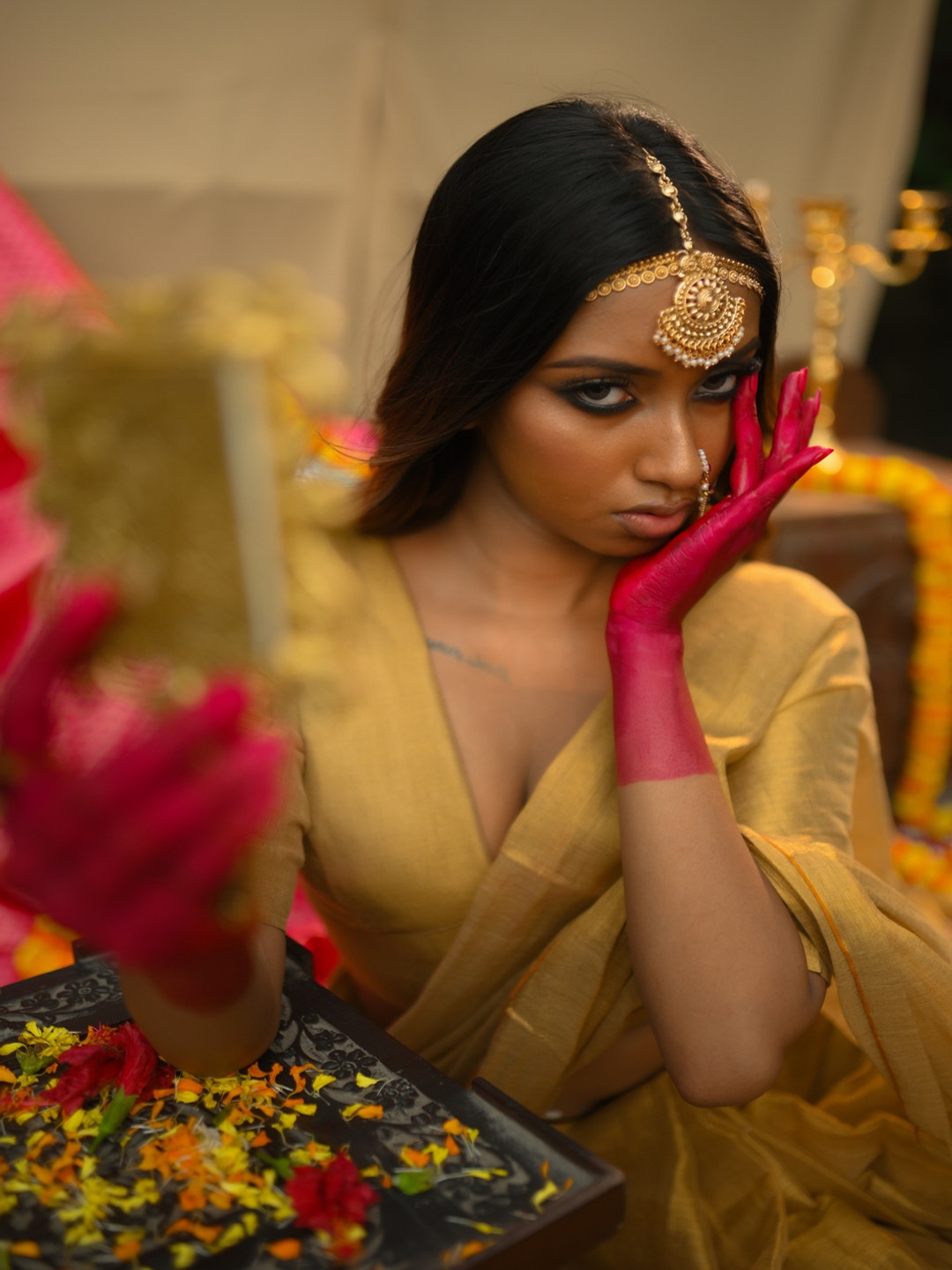 Eternity by sakshi Ethnic Solid Saree