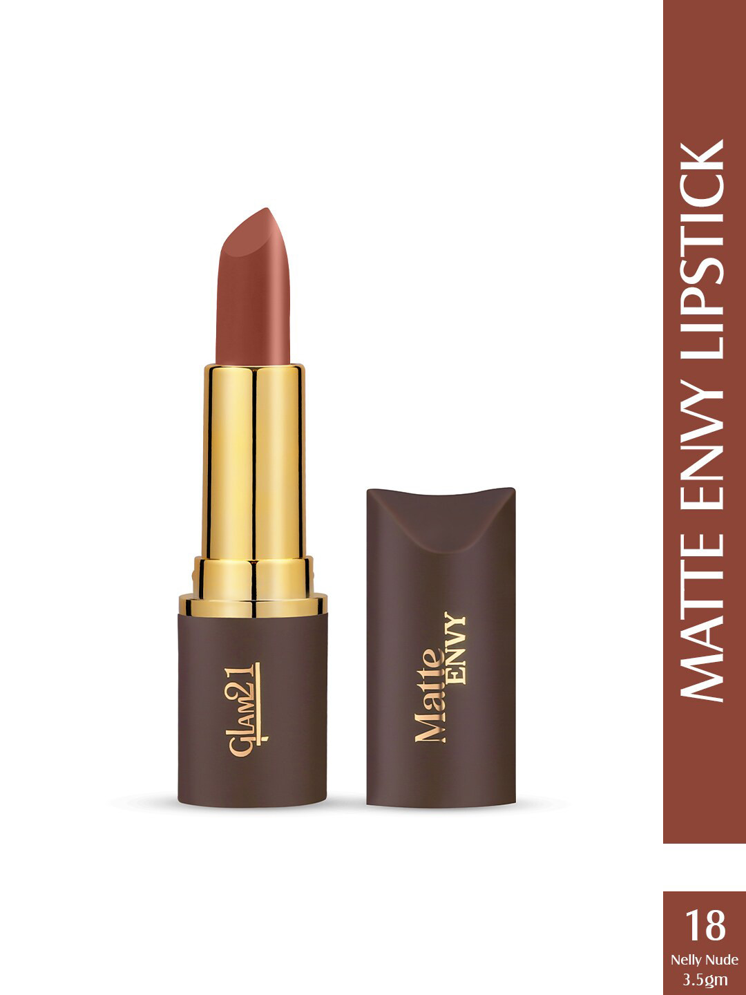 GLAM21 Matte Envy Long Lasting Lipstick - 3.5g - Nelly Nude 18