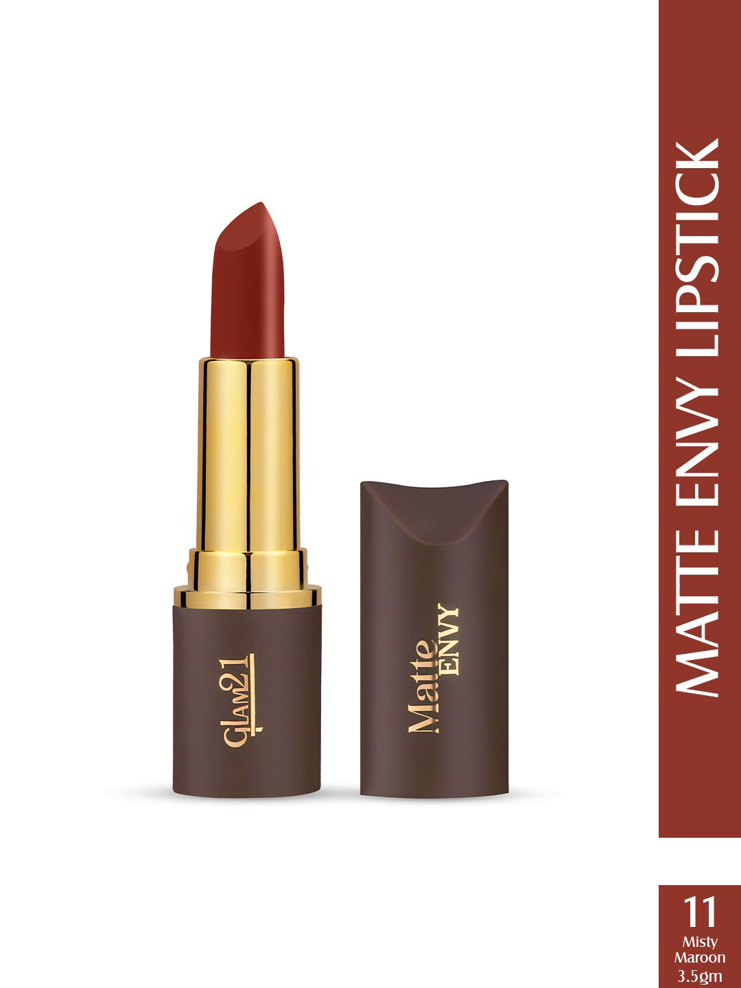GLAM21 Matte Envy Highly Blendable Lipstick - 3.5g - Misty Maroon 11