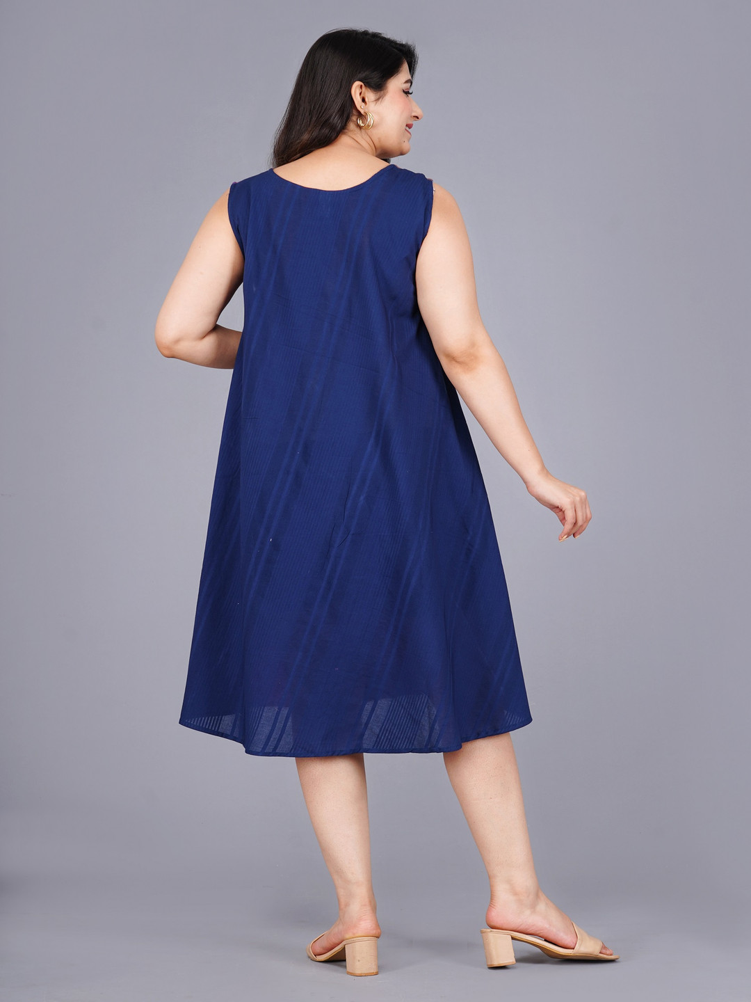 Cloth Bites Women Checked Printed A-Line Dress