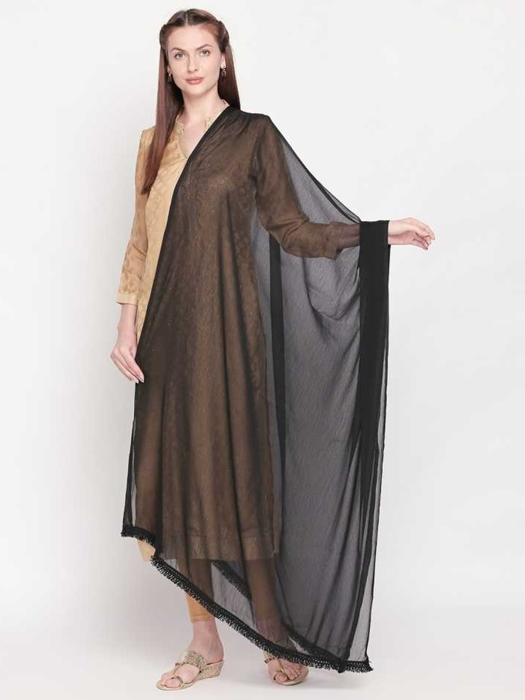 Suha Tasselled Border Chiffon Dupatta