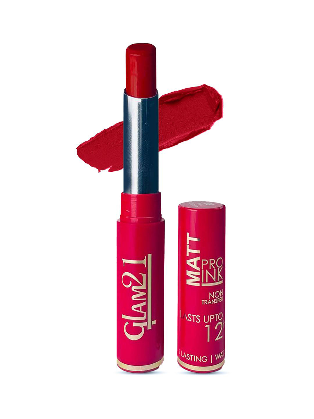 GLAM21 Matte Pro Ink Non Transfer Long Lasting Bullet Lipstick - 3 g - Red Creame 06