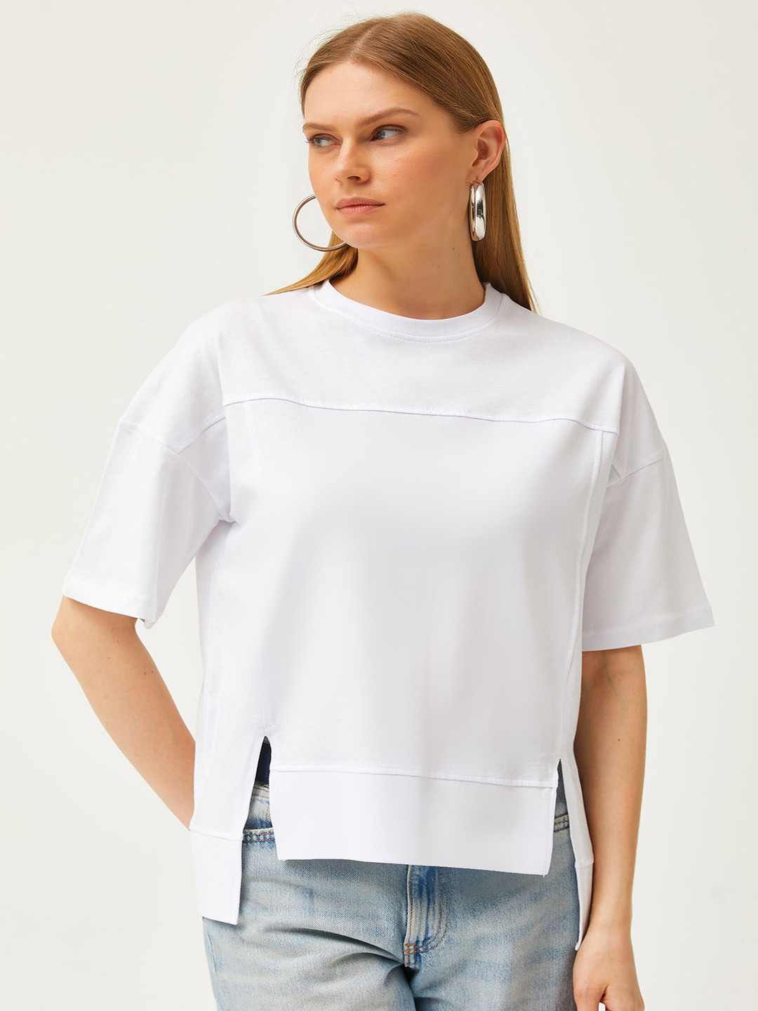 Olalook Women Short Sleeves Cut Outs T-shirt