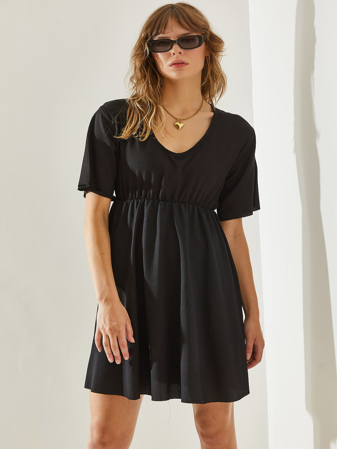 BIANCO LUCCI Fit and Flare Mini Dress