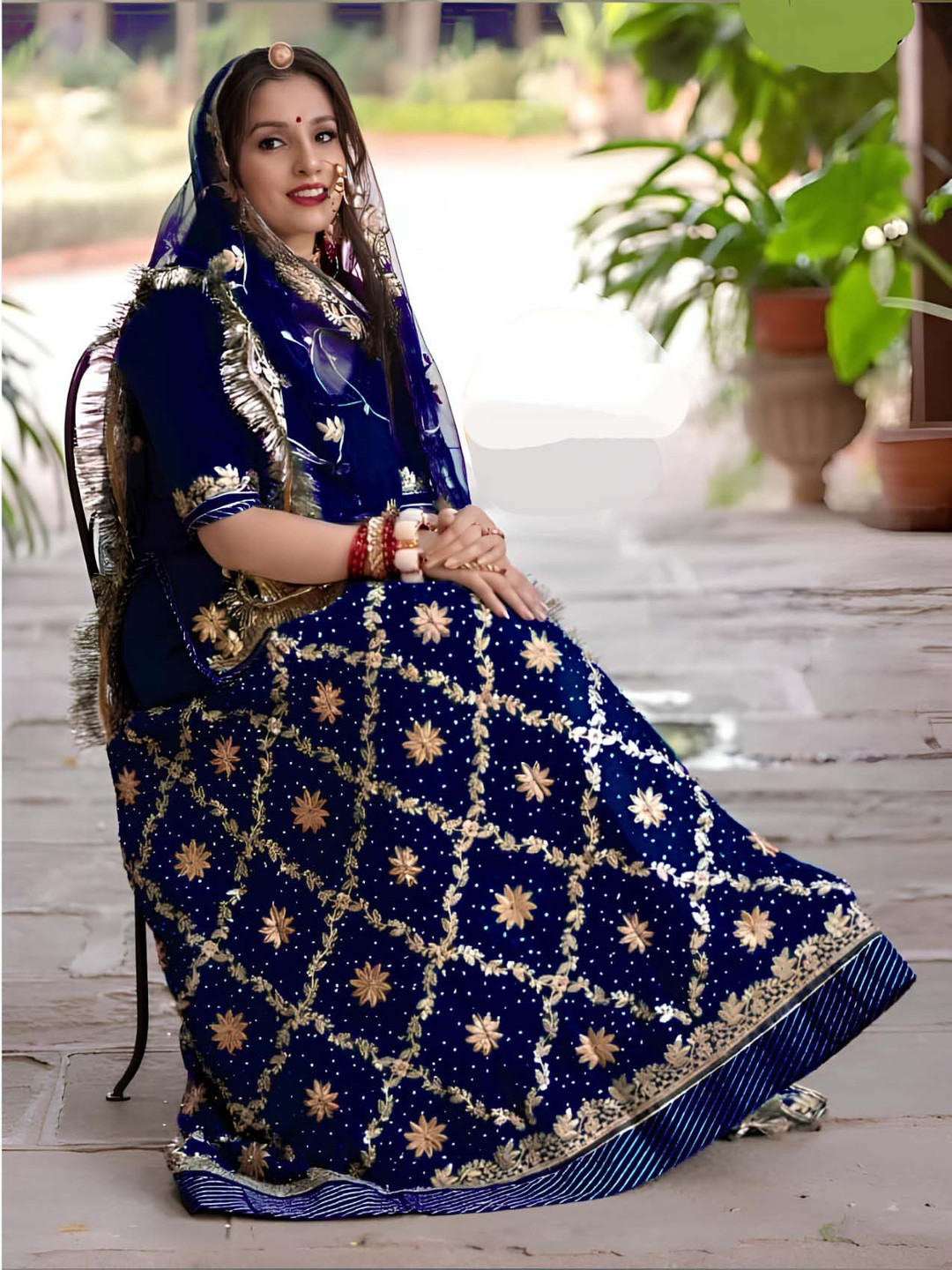 ANJANI TEXTILE Embroidered Semi-Stitched Lehenga & Unstitched Blouse With Dupatta