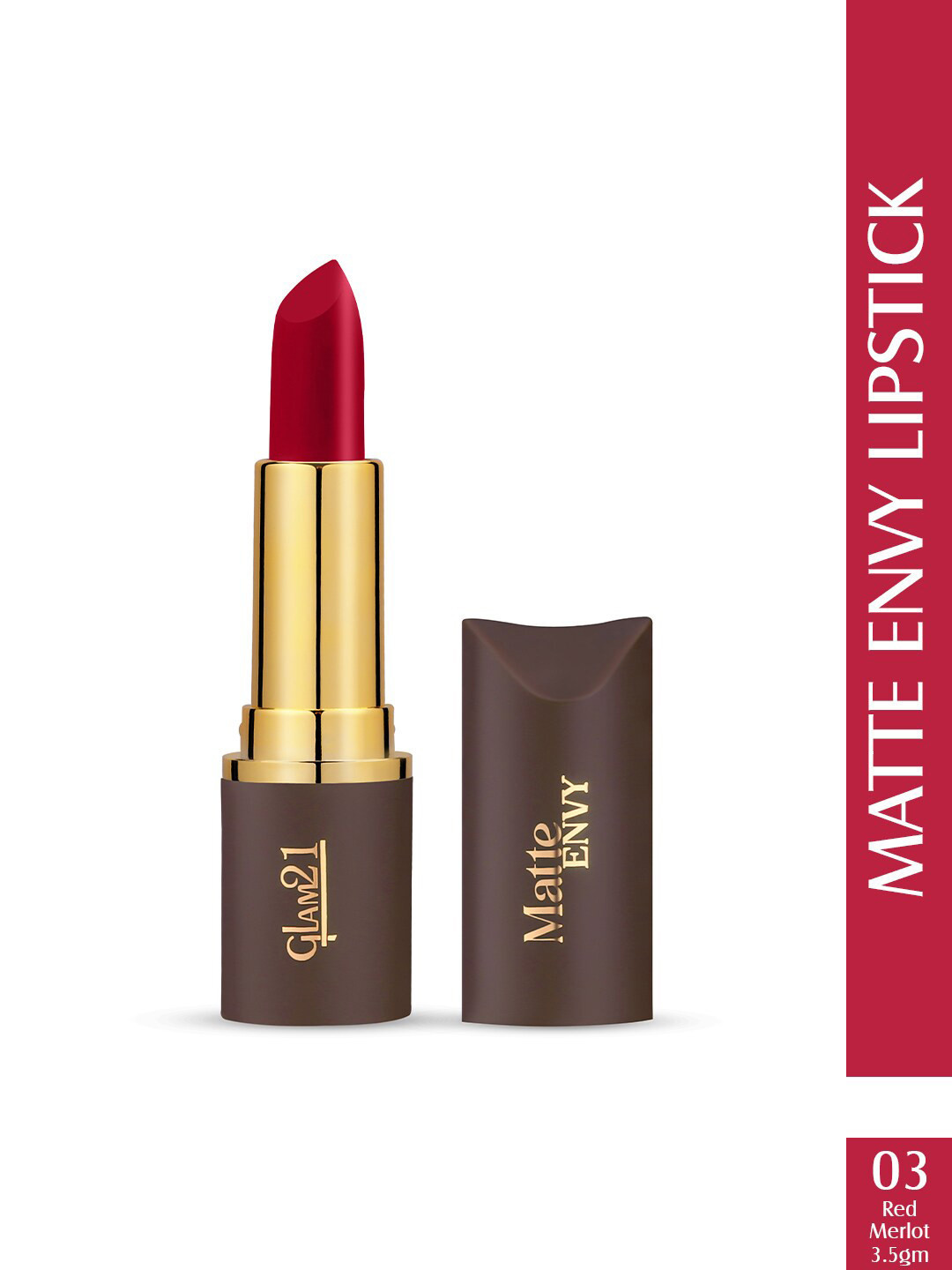 GLAM21 Matte Envy Highly Blendable Lipstick - 3.5g - Red Merlot 03