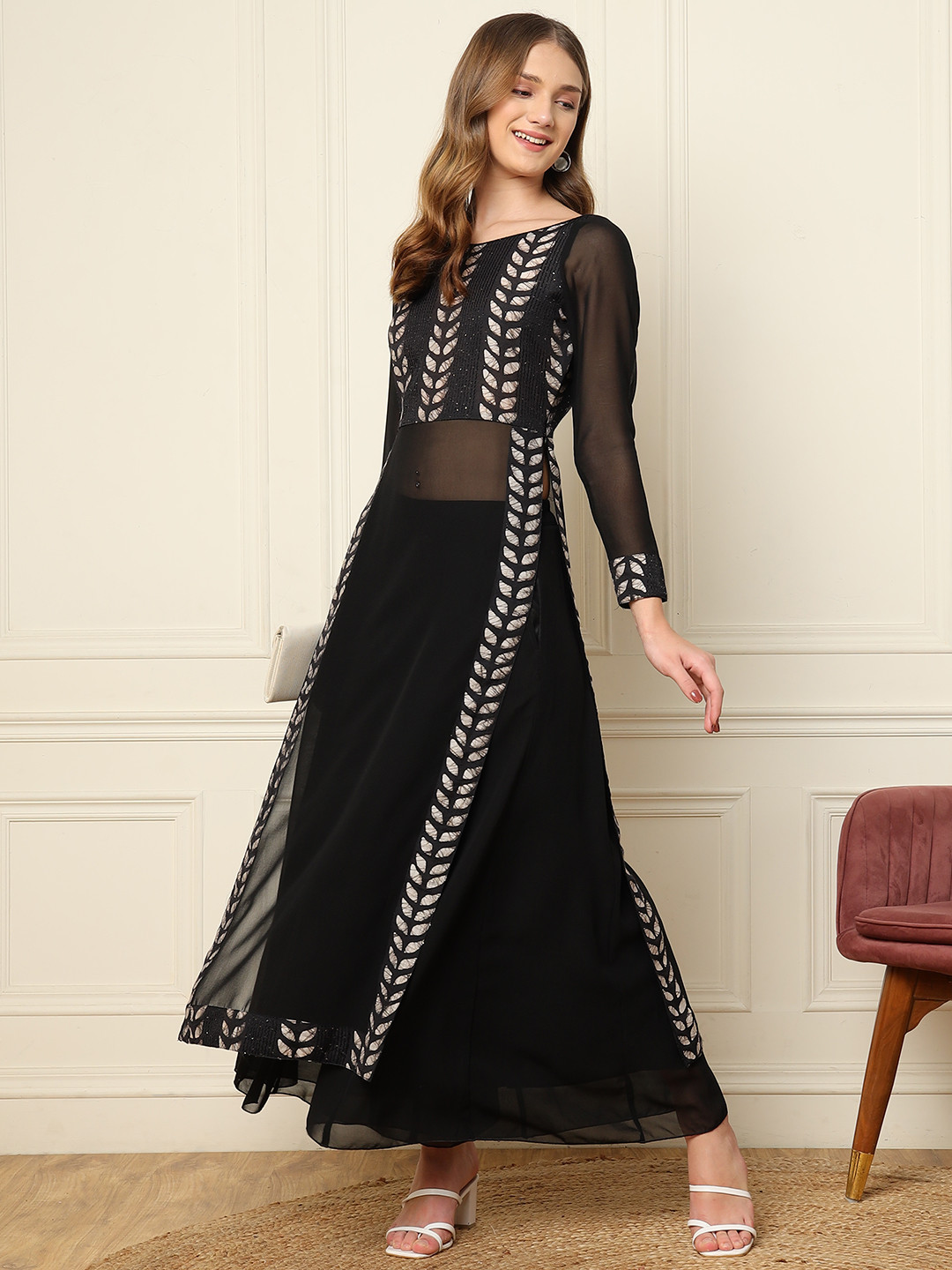 DEEBACO Printed Tunic & Palazzos