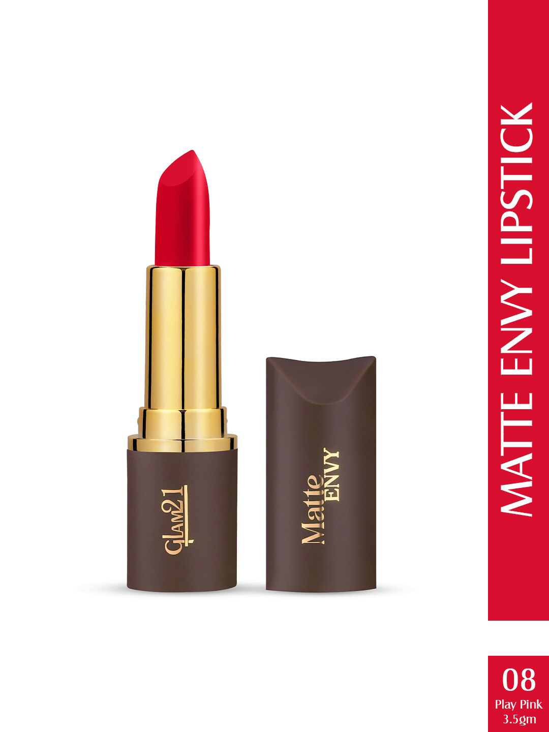 GLAM21 Matte Envy Long Lasting Lipstick - 3.5g - Play Pink 08