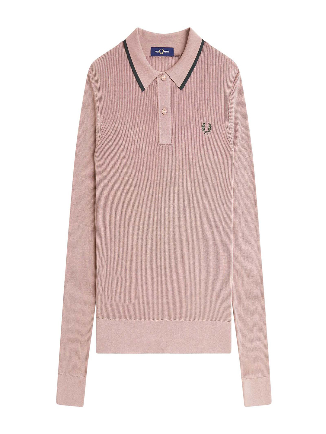 Fred Perry Women Polo Collar Knitted T-shirt