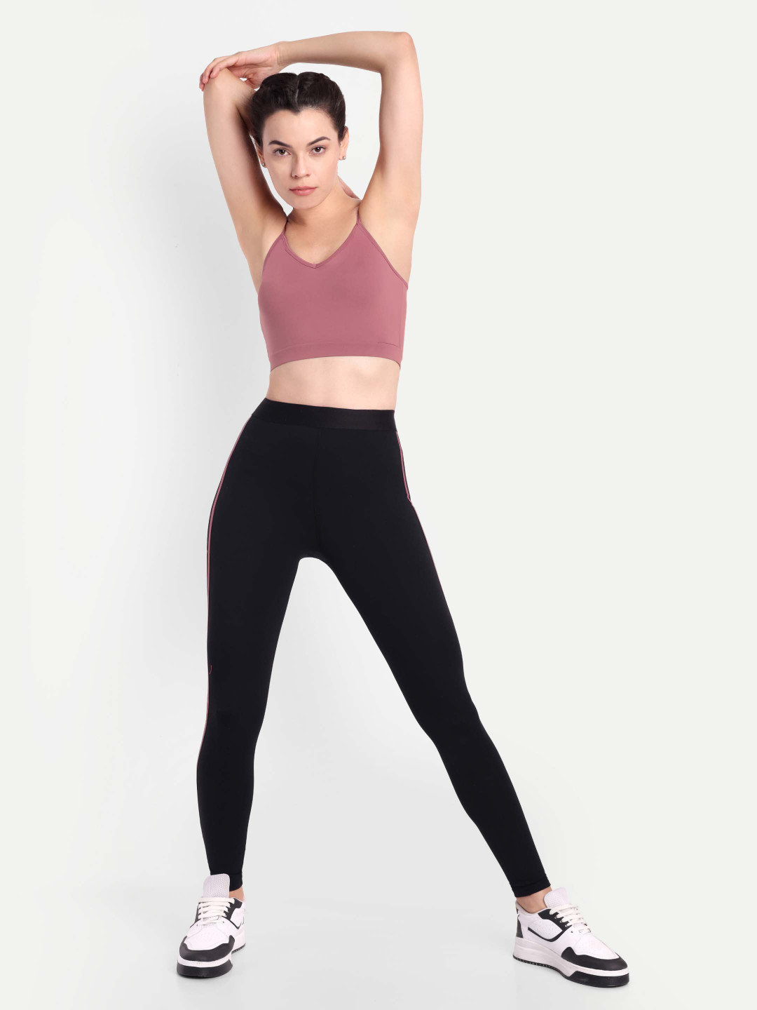 So What V-Neck Sleeveless High-Rise Crop Top And Tights