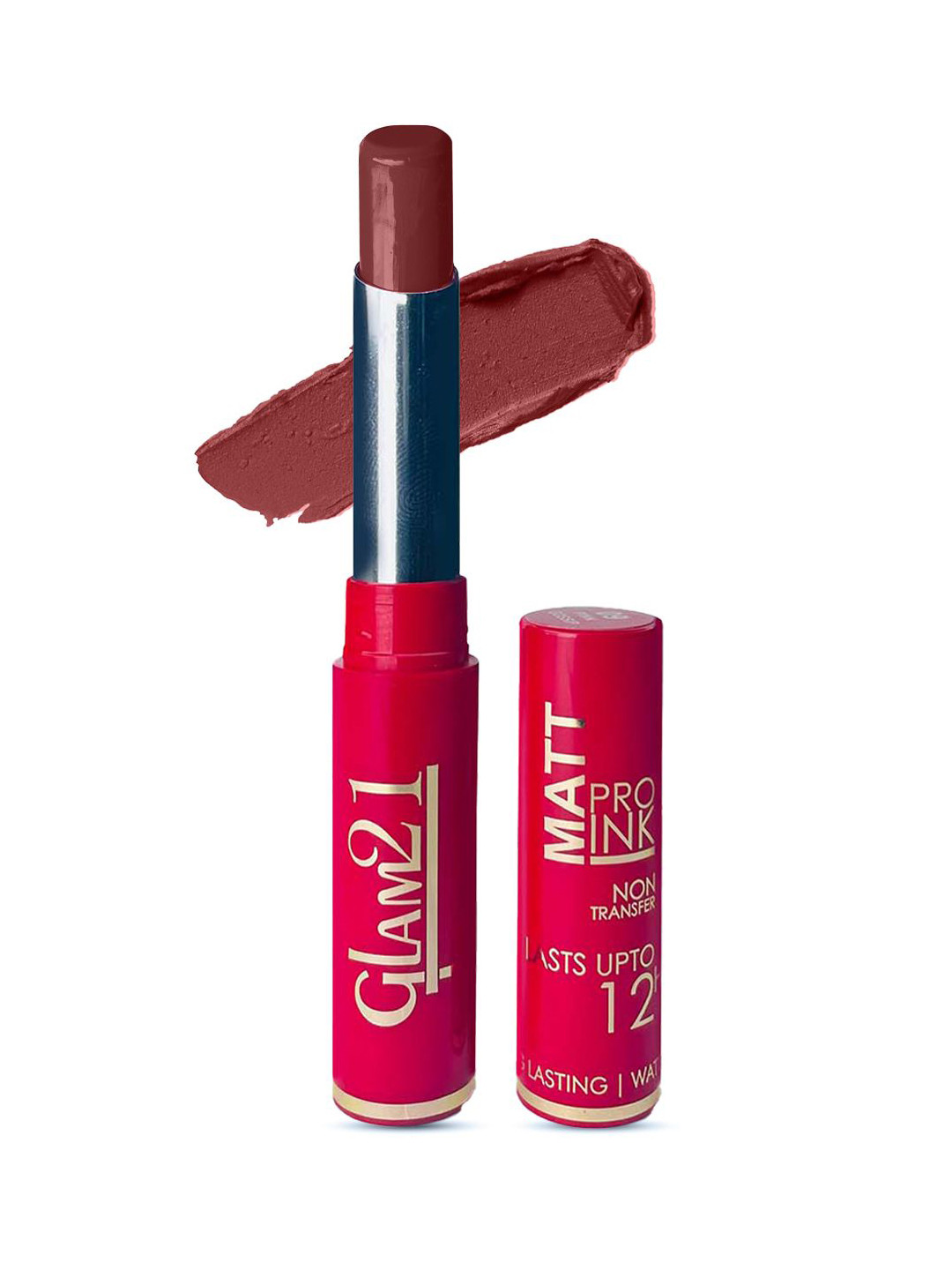 GLAM21 Matte Pro Ink Non-Transfer Long Lasting Bullet Lipstick - 3 g - Light Maroon 12