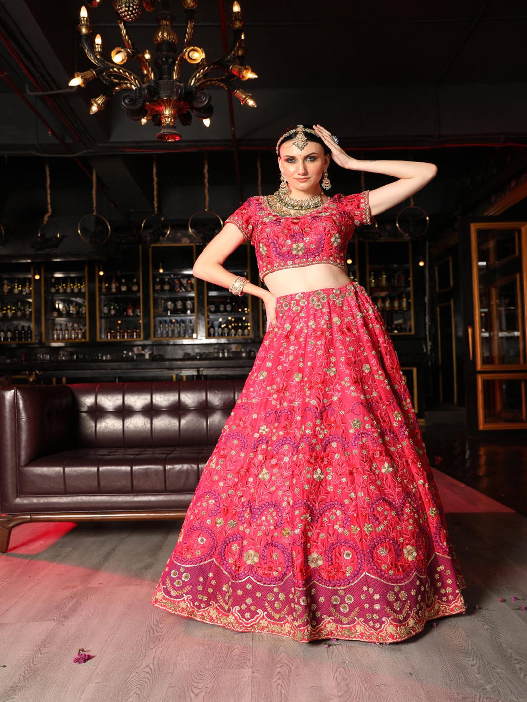 KIASA By Ronak & Shruti Valerie Embellished Beads And Stones Ready To Wear Lehenga Set