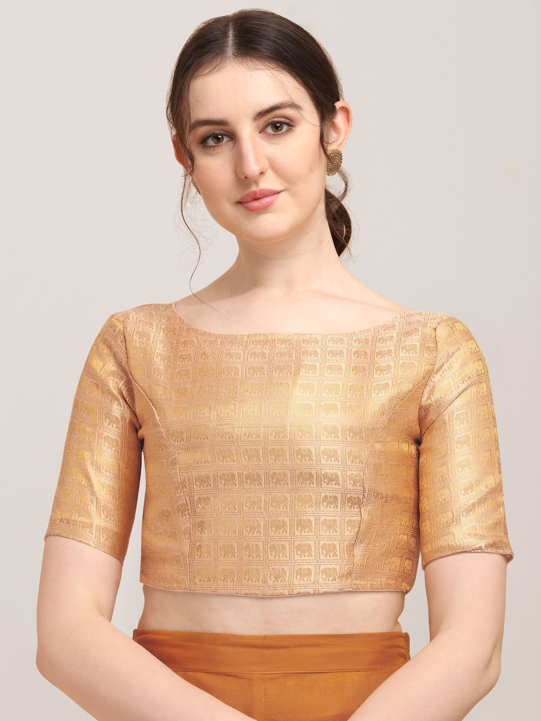 Oomph! Boat Neck Saree Blouse