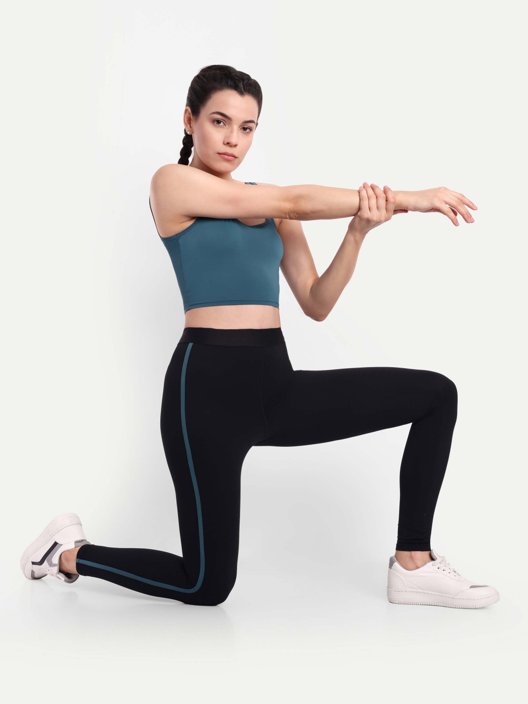 So What Square Neck High-Rise Crop Top And Tights