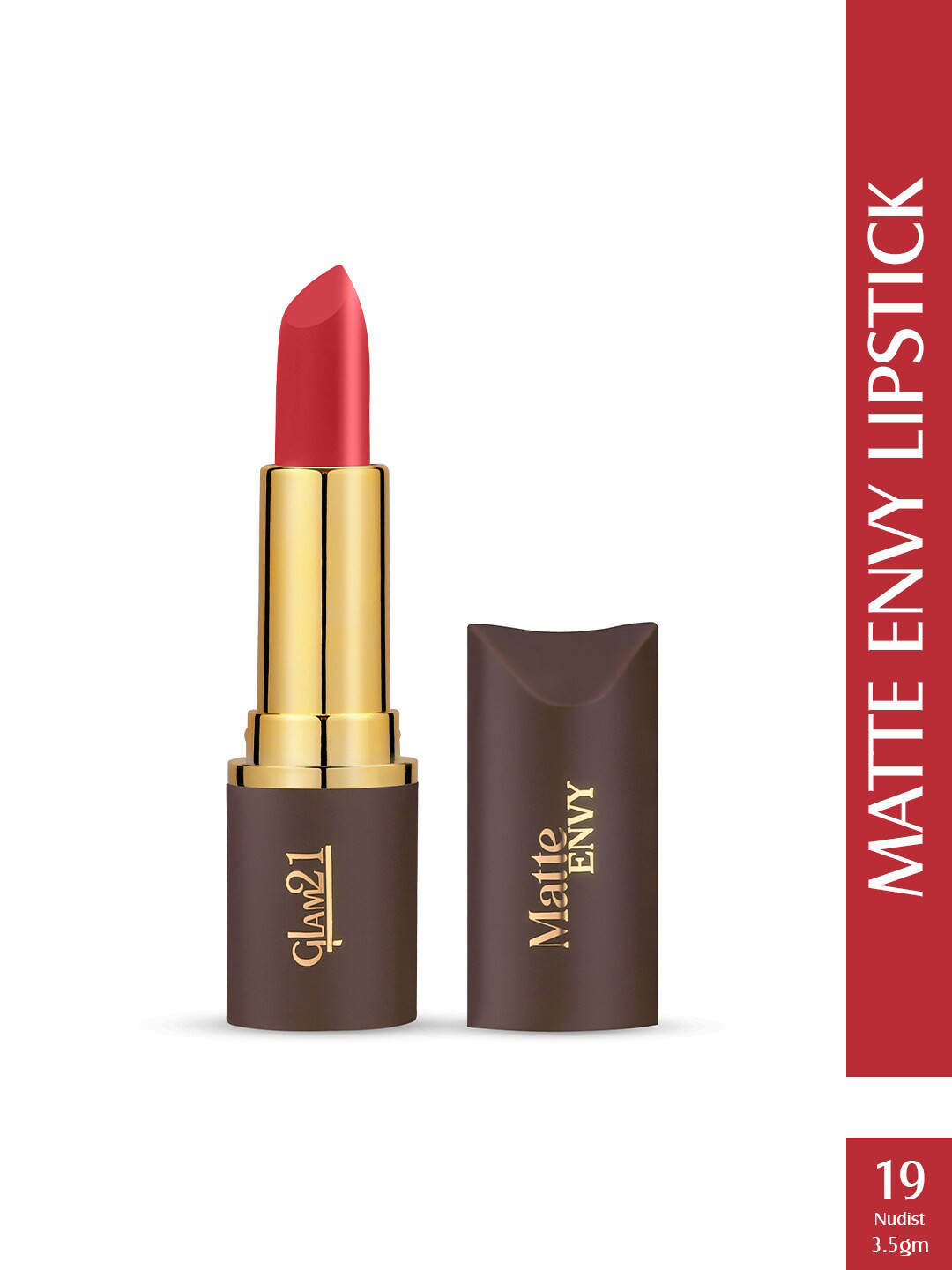 GLAM21 Matte Envy Highly Blendable Lipstick - 3.5g - Nudist 19