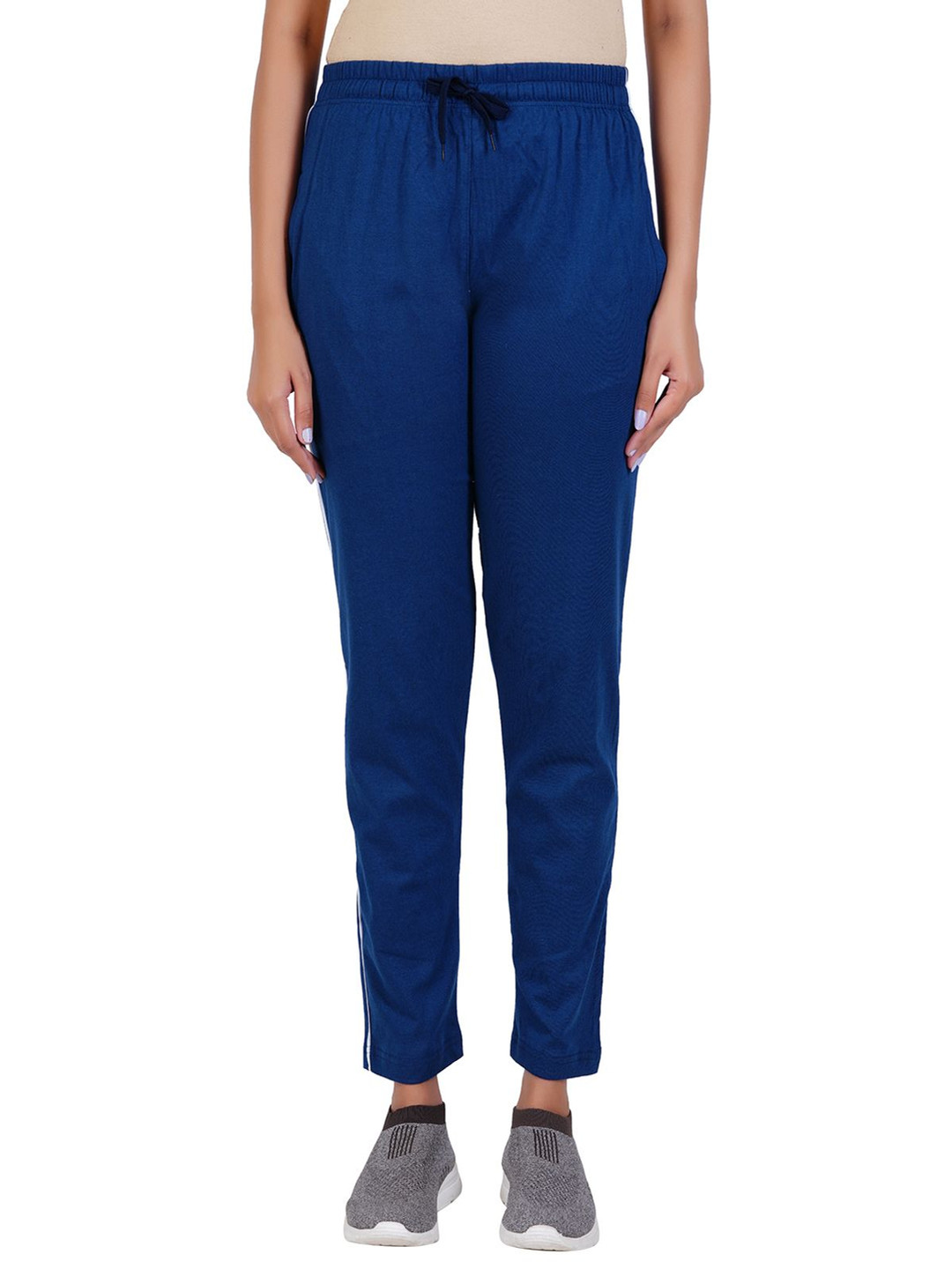 GUIDE Women Pure Cotton Mid-Rise Track Pants