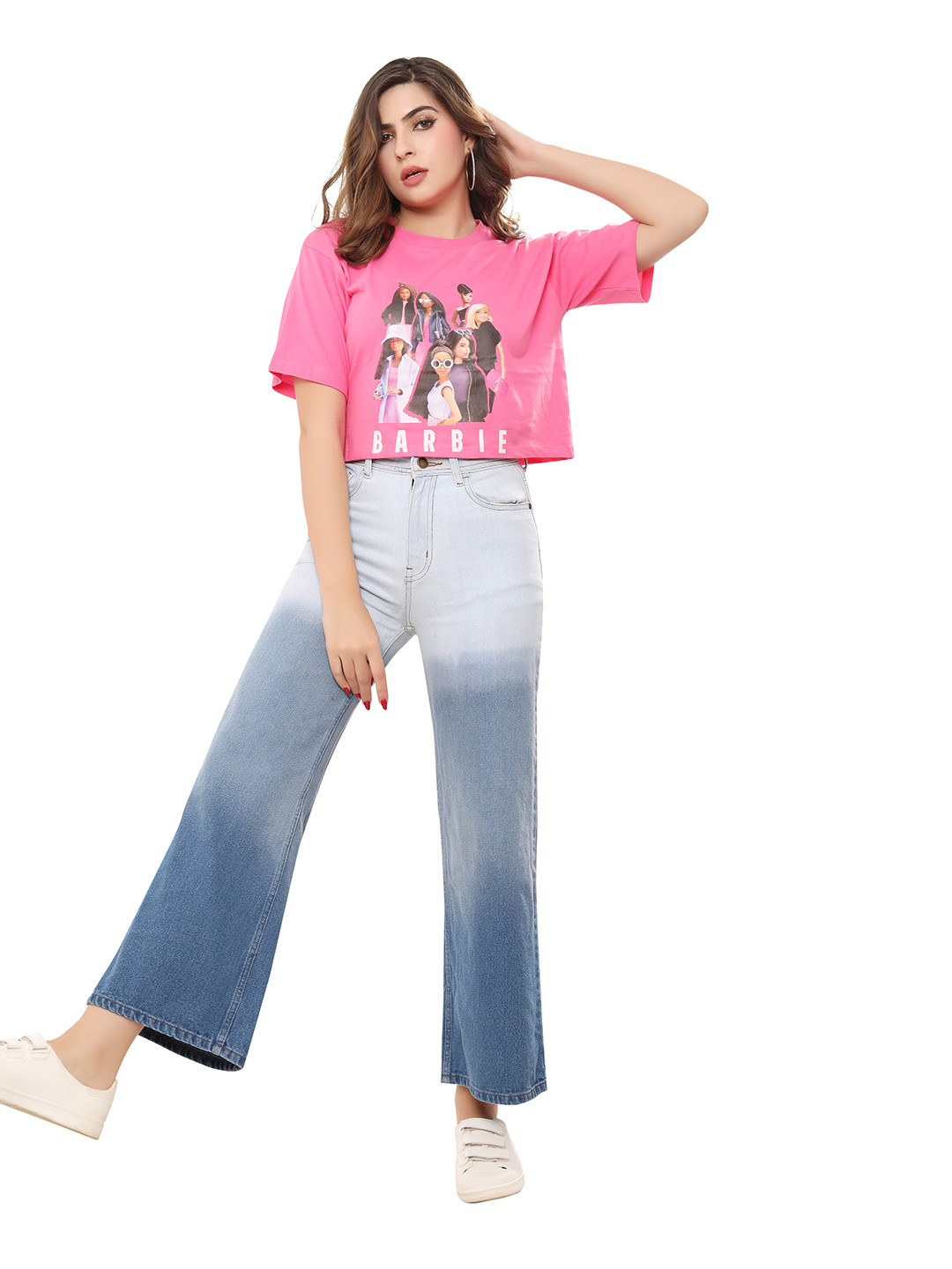 THIRD QUADRANT Women Jean Wide Leg High-Rise Jeans