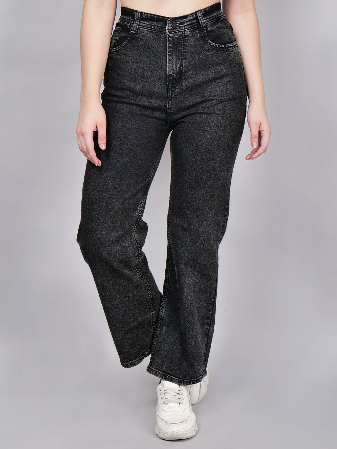 ZXN CLOTHING Women Comfort Cotton High Rise Jeans