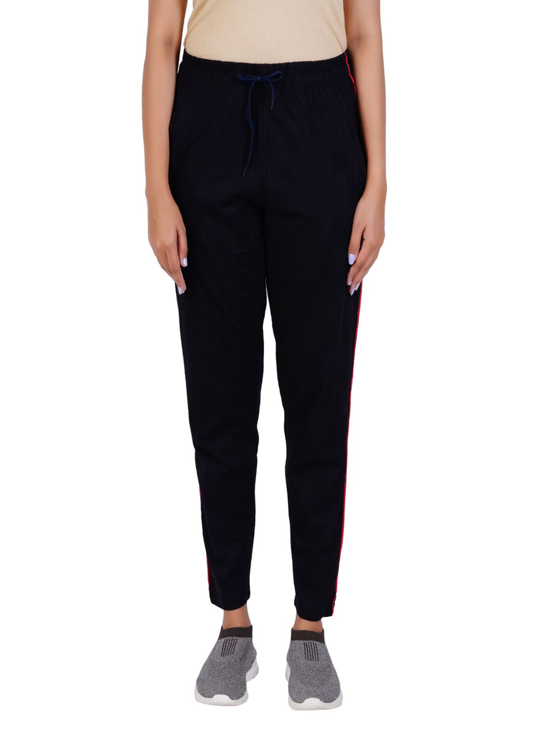 GUIDE Women Pure Cotton Mid-Rise Track Pants