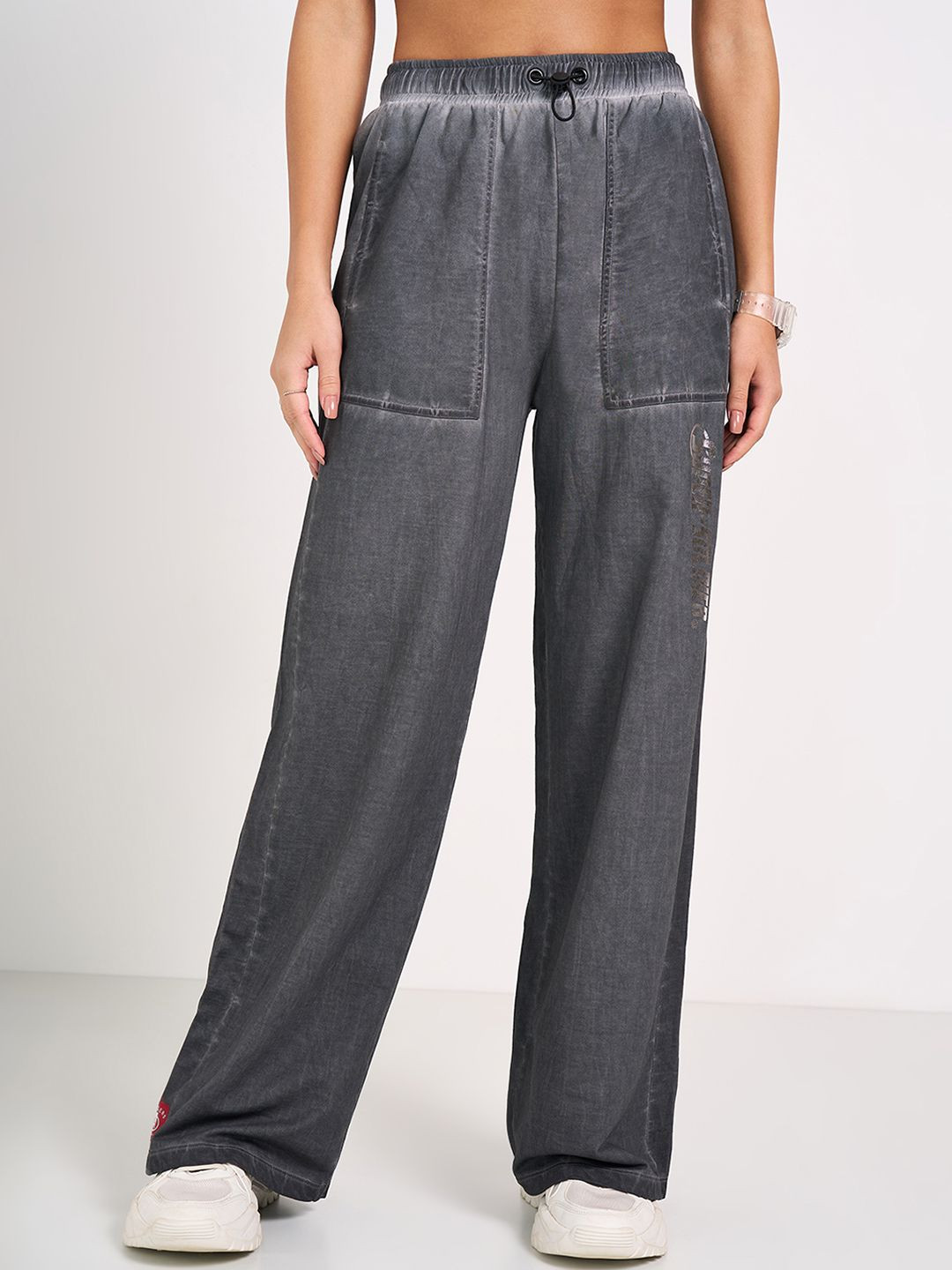 Ajile by Pantaloons Women Cotton Straight-Fi Track Pants